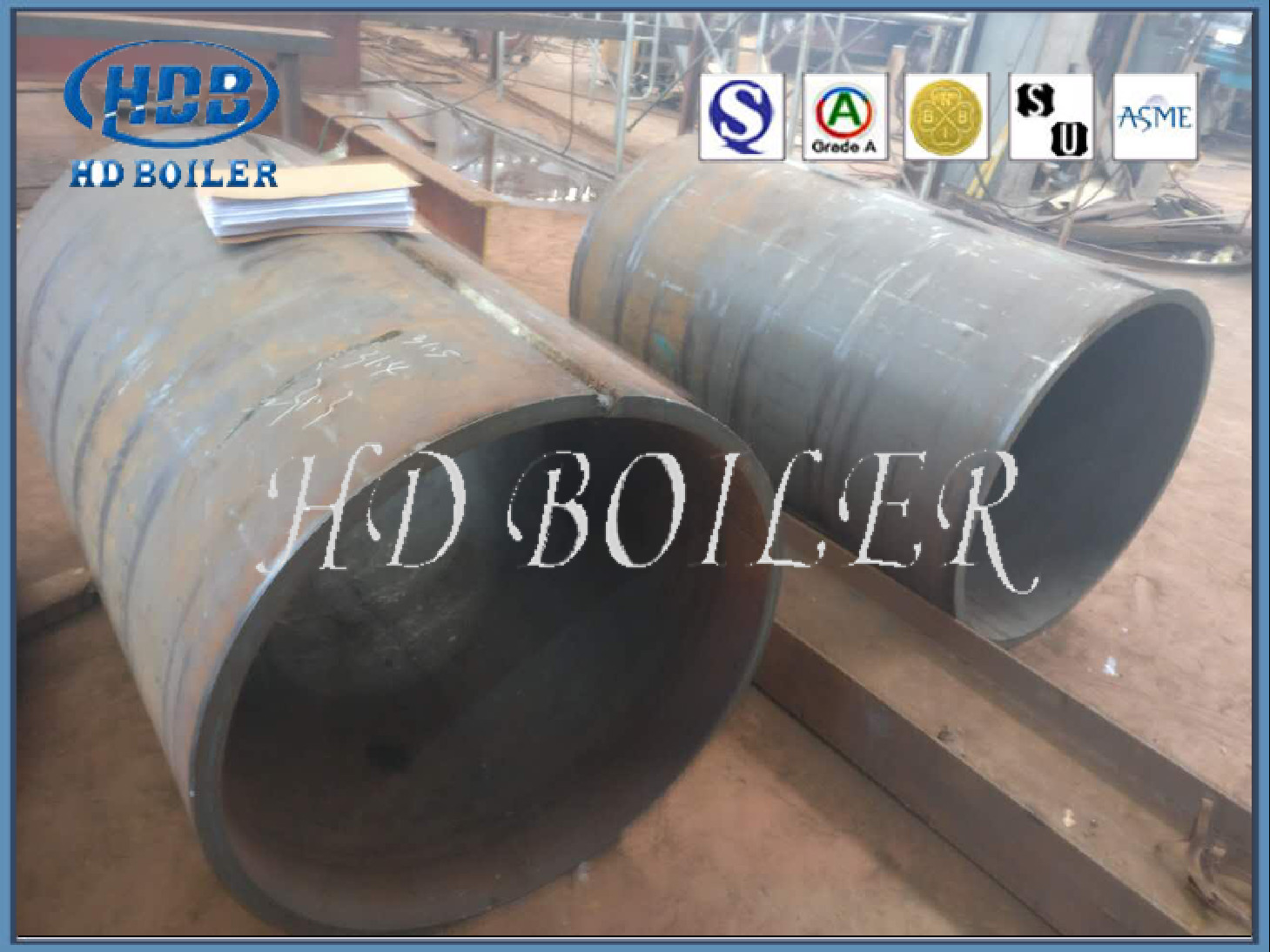 पानी के ट्यूब कोयला ईंधन भाप बॉयलर के लिए क्षैतिज प्रकार बॉयलर स्टीम ड्रम, अग्रणी निर्माता